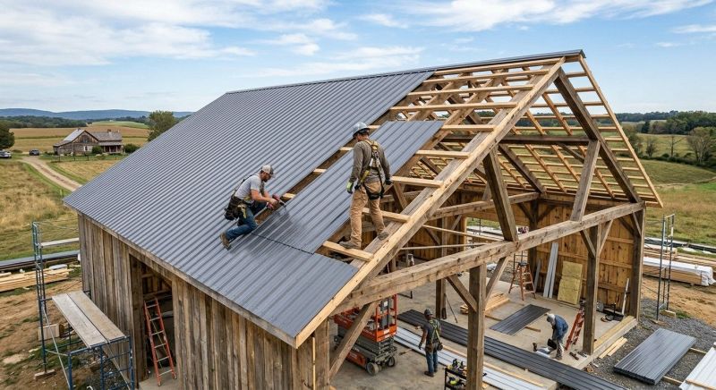 Barn Roof Construction in Northville, MI