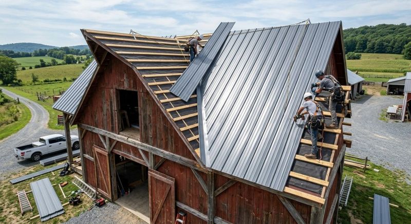 Barn Roof Installation in Northville, MI