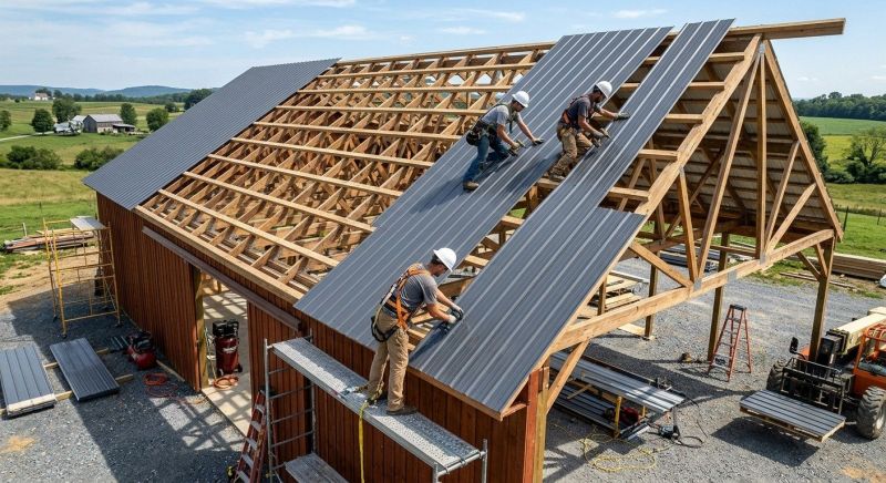 Barn Roof Installation in Northville, MI