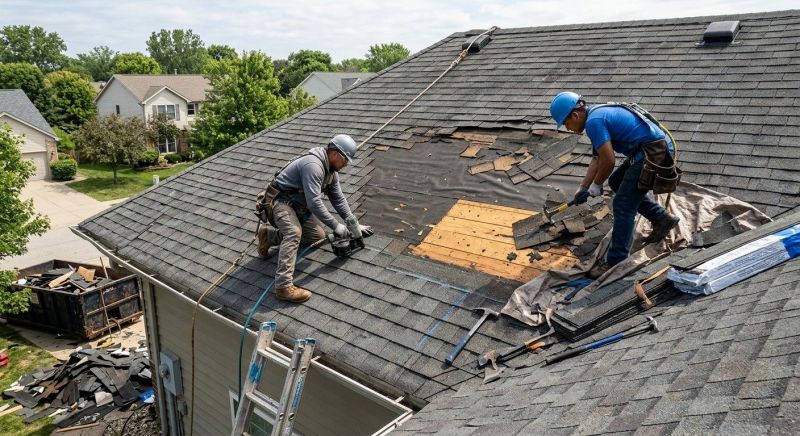 Damaged Roof Repair in Pinckney, MI