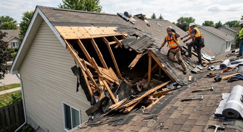 Damaged Roof Replacement in Southfield, MI