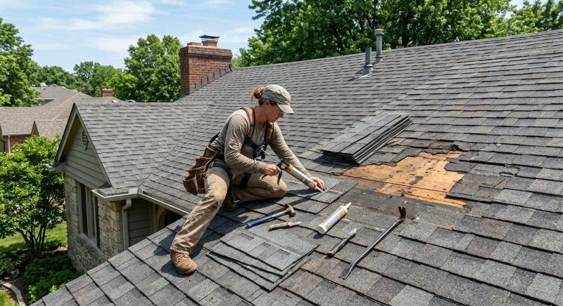 Hip Roof Shingle Repair in Northville, MI