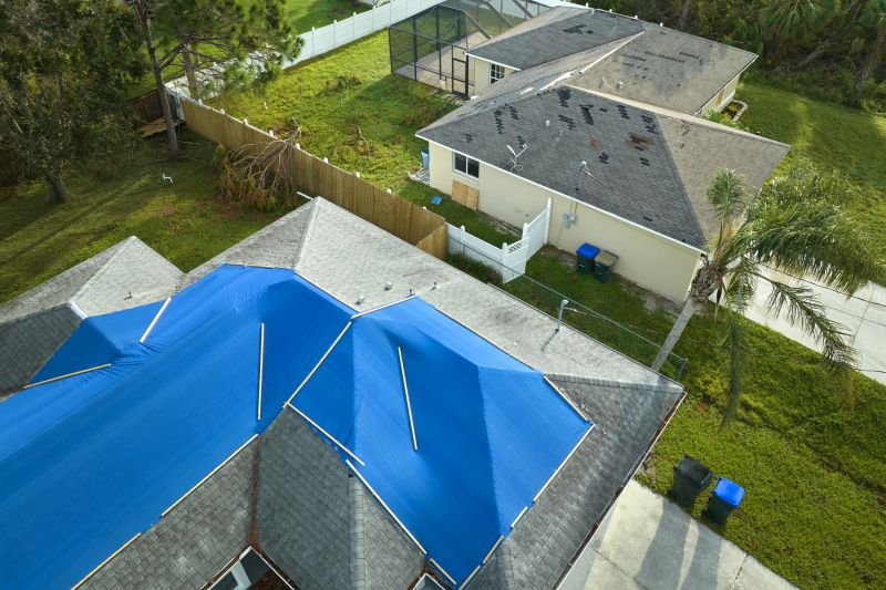 Storm Damage Roof Tarping in Northville, MI