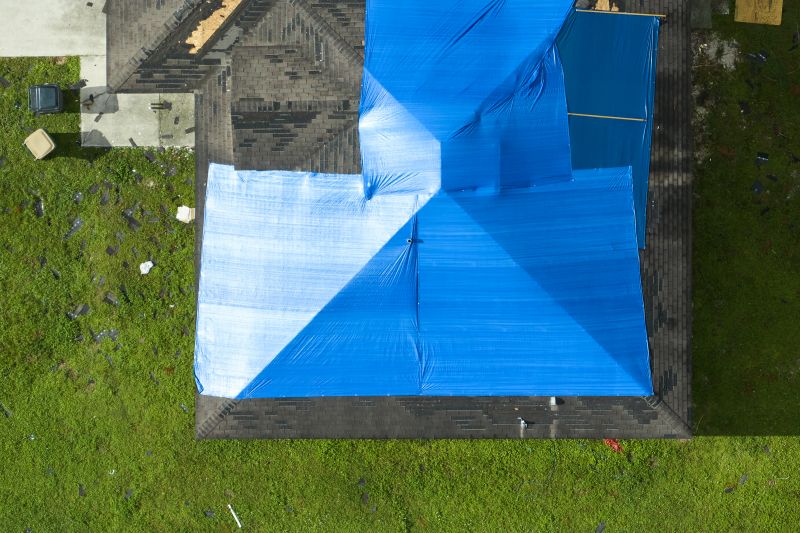 Storm Damage Roof Tarping in Northville, MI